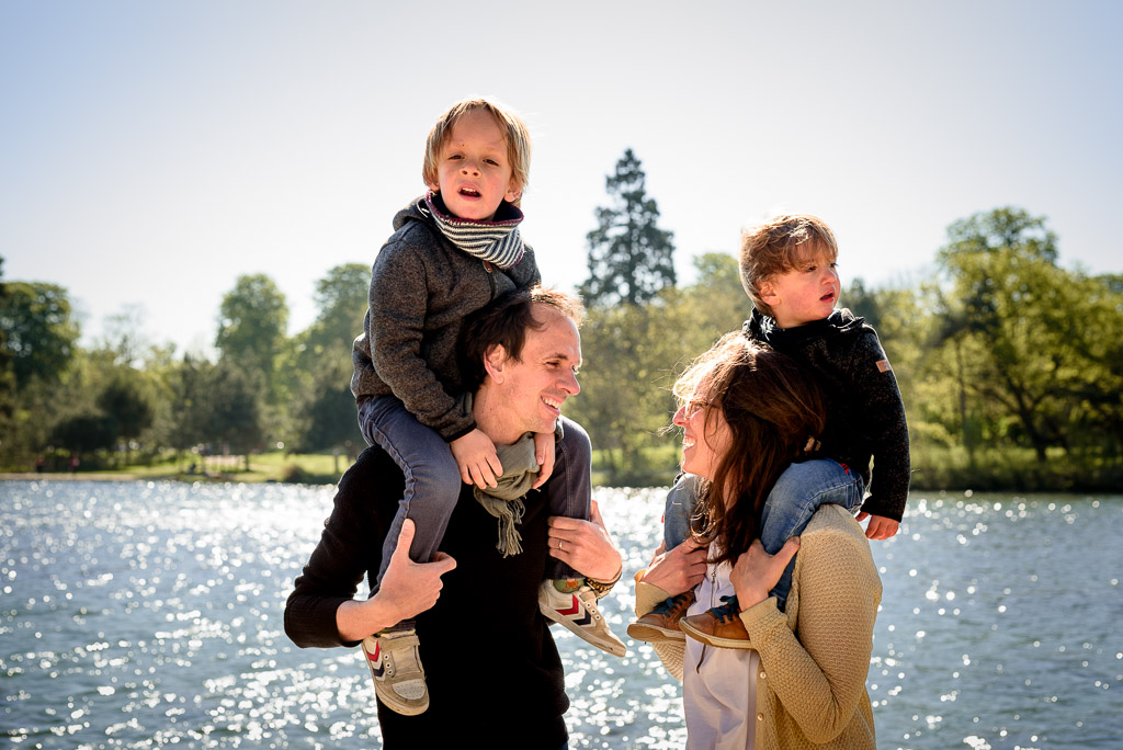 séance photo famille bois de Boulogne lac paris